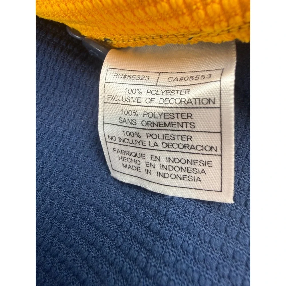 Nike Polo Shirt Mens Large Blue‎ Yellow West Virginia Mountaineers WVU Fit Dry